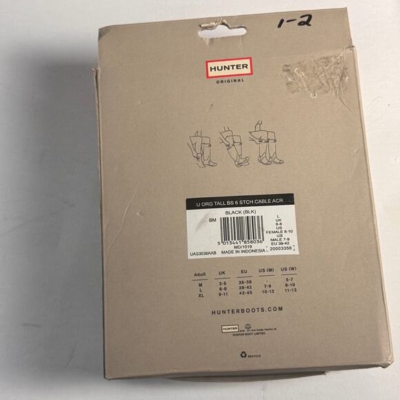 The perfect Hunter Boots Women Accessory Short Boots Black Fleece Socks Sz L - Picture 3 of 8